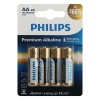 Батарейка AA LR6 алкалиновая 1,5V LR6M4B/51 Premium Philips (упаковка 4 шт)