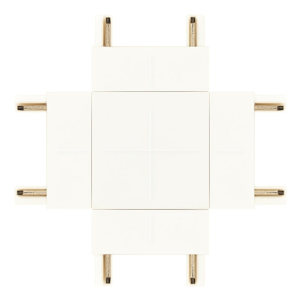 Коннектор ЭРА TRM-S5-CX WH Х-образный белый для тонкого магнитного шинопровода TRM-S5