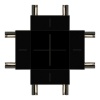Коннектор ЭРА TRM-S5-CX BK Х-образный черный для тонкого магнитного шинопровода TRM-S5