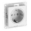 Розетка SE AtlasDesign 2Р+Е шторки 16А с возможностью установки изображения быстрозажимные Art