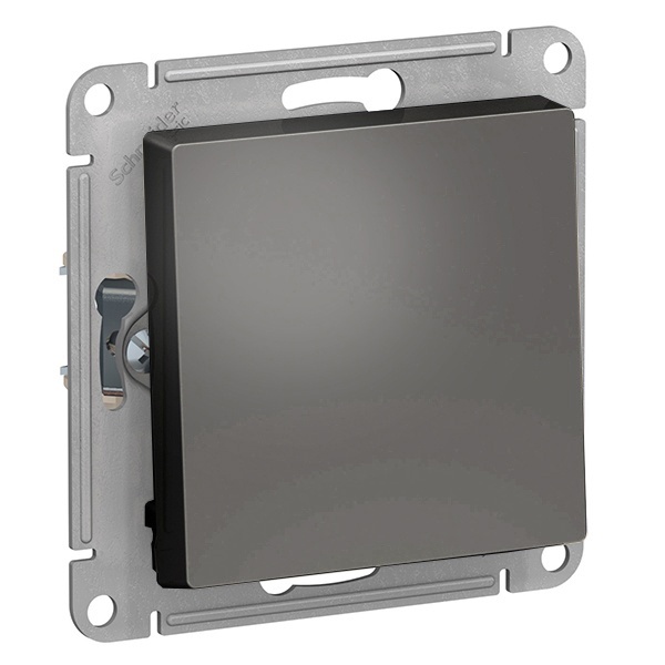 Одноклавишный переключатель SE AtlasDesign 10A быстрозажимные клеммы, сталь [уп 5 шт]