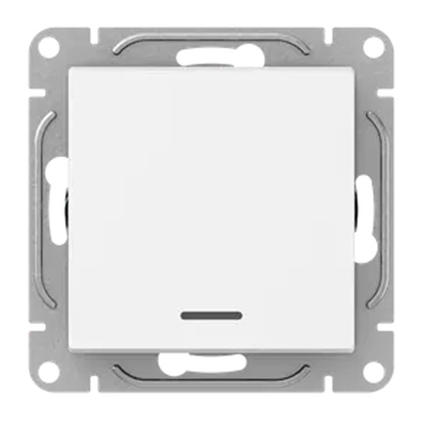 Механизм выключателя 1-клавишного EKF с подсветкой 10А Эпика белый