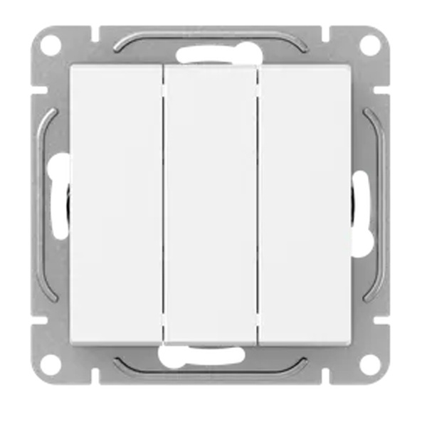 Механизм выключателя 3-клавишного EKF 10А Эпика белый