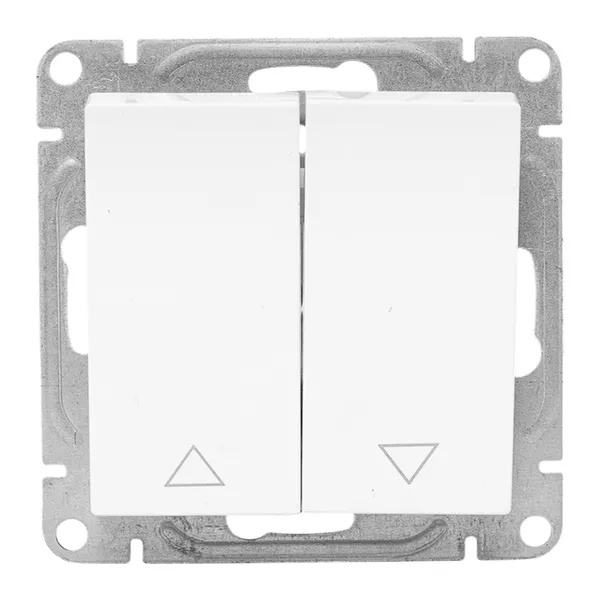 Механизм 2-клавишного кнопочного выключателя EKF для жалюзи Эпика белый