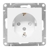 Механизм розетки EKF 2P+E 16А с защитными шторками Эпика белый