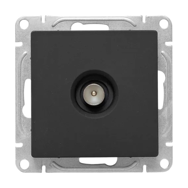 Механизм розетки EKF простой TV 5-862МГц Эпика черный