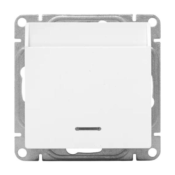 Механизм выключателя карточного с подсветкой EKF 10А Эпика белый