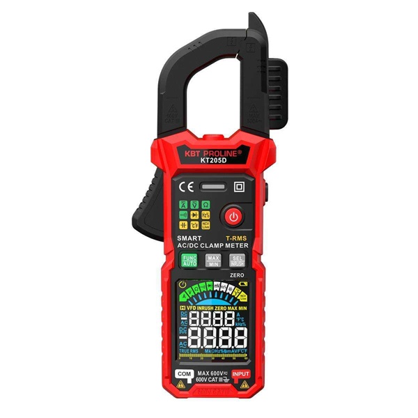 Токовые клещи КВТ цифровые КТ 205D Proline