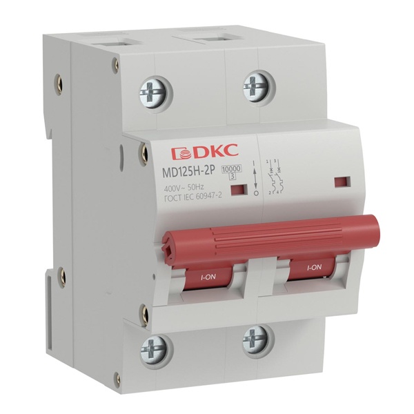 Автоматический выключатель DKC YON max MD125H 125A тип C 2P 10кА (автомат электрический)