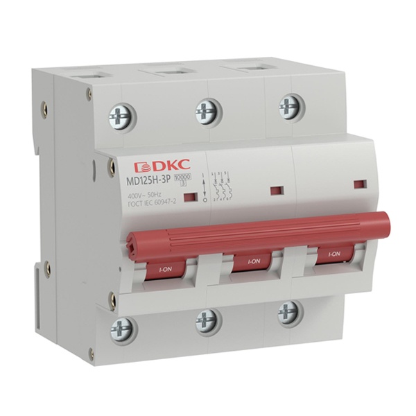 Автоматический выключатель DKC YON max MD125H 100A тип C 3P 10кА (автомат электрический)