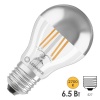 Лампа филаментная светодиодная Ledvance CL A Mirror S P 6.5W/827 230V E27 650Lm серебряное покрытие