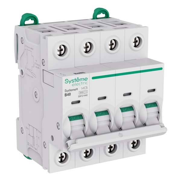 Автоматический выключатель SE Systeme9 В40А 4П 6кА (автомат электрический)