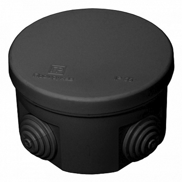 Коробка распределительная Промрукав 80х50 мм для о/п безгалогенная (HF) черная (102шт/коробка)