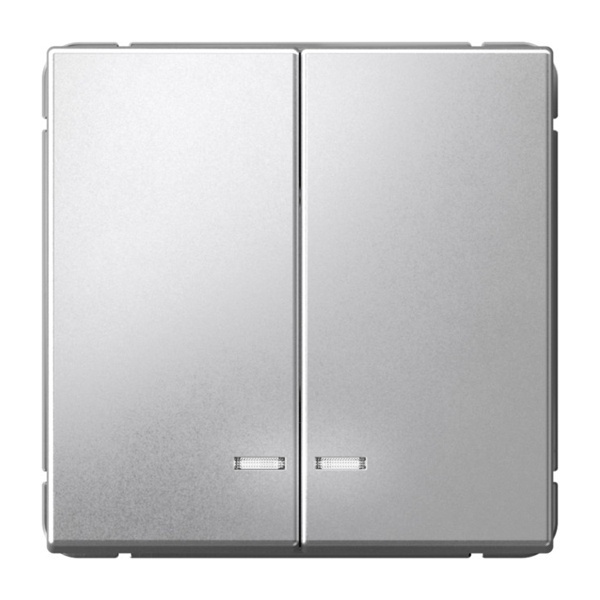 Двухклавишный выключатель с подсветкой SE ArtGallery 10А быстрозажимные клеммы алюмини