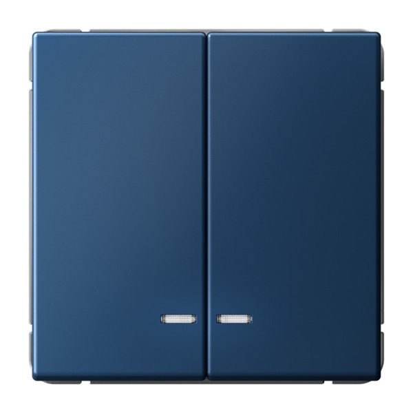 Двухклавишный выключатель с подсветкой SE ArtGallery 10А быстрозажимные клеммы аквамарин