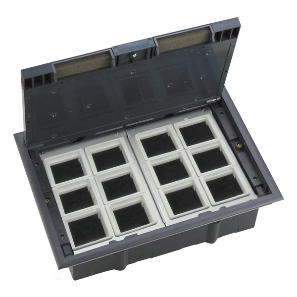 Люк SE MultiDesk MDK10 на 24 модуля для фальшпола с монтажной коробкой IP40