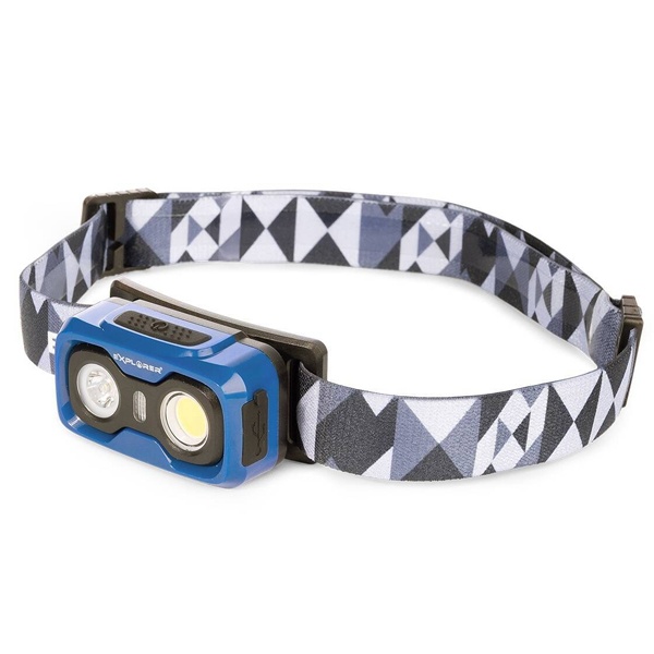 Фонарик налобный КВТ HL-6707 Explorer светодиодный со встроенным аккумулятором