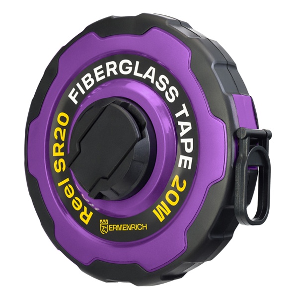 Рулетка Ermenrich Reel SR20, мерная лента, длина полотна 20м, ширина полотна 15мм, фиолетовый