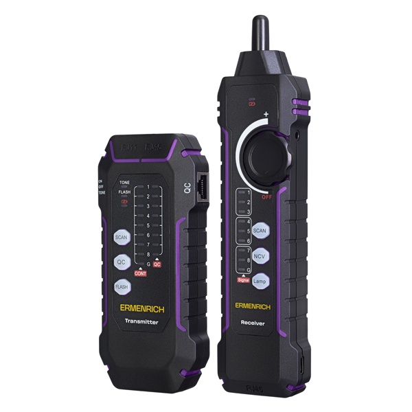 Кабельный тестер Ermenrich NetGeeks NP35, фиолетовый