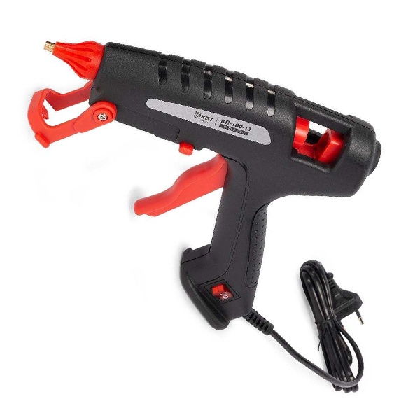 Пистолет клеевой КВТ 100 Вт с диаметром стержня 11 мм КП-100-11 Профи мощностью 100 Вт