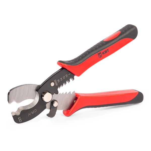 Ножницы кабельные КВТ MC-06 Практик для резки и зачистки проводов диаметром до 15 мм