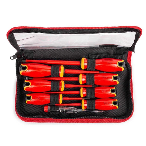 Набор КВТ диэлектрических отверток НИО-2208 Слим для работ под напряжением до 1000 В