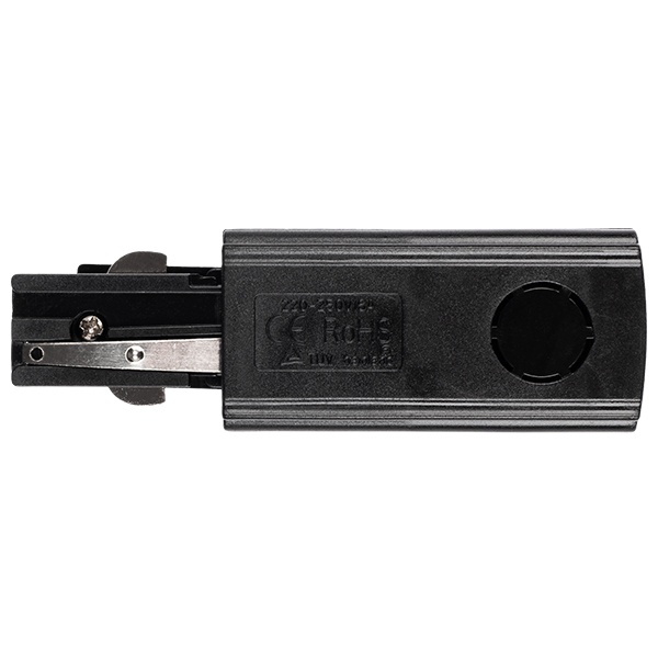 Коннектор для трехфазного шинопровода JazzWay 3P PTR EC-BL Left левый черный сетевой