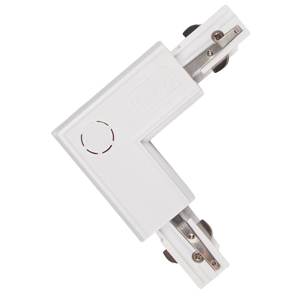 Коннектор для трехфазного шинопровода JazzWay 3P PTR CL-WH INT угловой внутренний белый