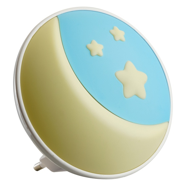 Светильник ночник Луна Feron FN1173 0,6W 220V с датчиком освещенности желтый