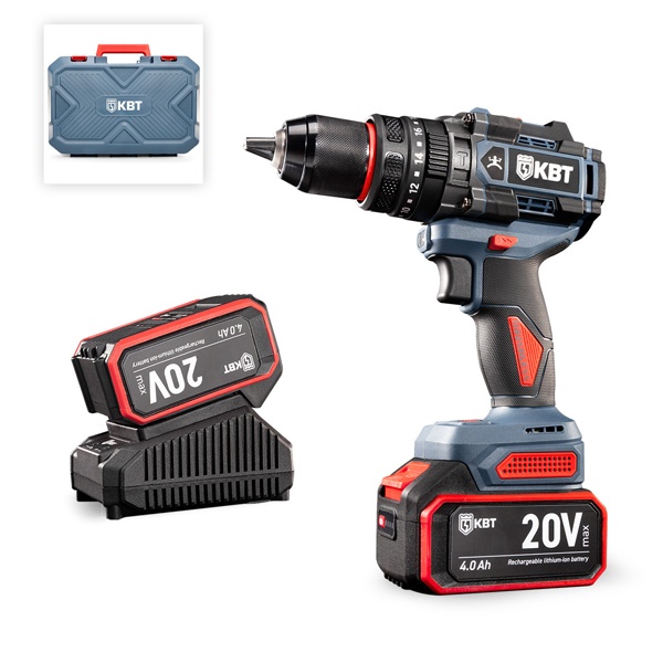 Дрель-шуруповерт ударная КВТ DB-20-160 Профи бесщеточная оснастка до 13мм