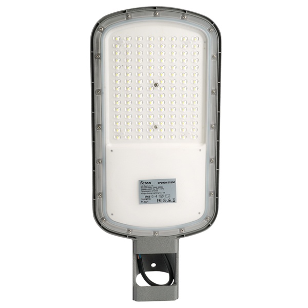 Консольный светодиодный светильник Feron SP3070 100W 5000K AC90-300V цвет серый IP66 d38-62mm