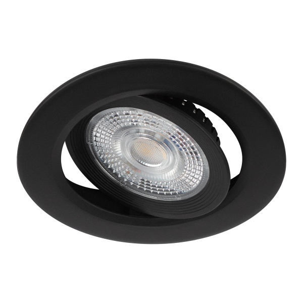Светодиодный светильник ЭРА KL LED 25A-5 3K BK 5W 3000К круглый поворотный черный 5063079907903