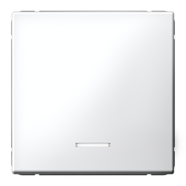 Одноклавишная кнопка без фиксации с подсветкой SE ArtGallery 10А белая