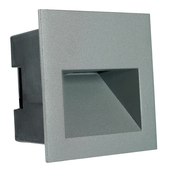 Светильник встраиваемый светодиодный LN013-1 3W 4000K110-265V IP65 серый для подсветки ступеней