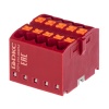 Блок распределительный DKC 10 точек подключения 2,5 мм2 зажим push-in красный