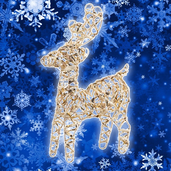 Светодиодная фигура Neon-Night Олень 15Led цвет теплый белый 21см питание 2хAA (не в комплекте)