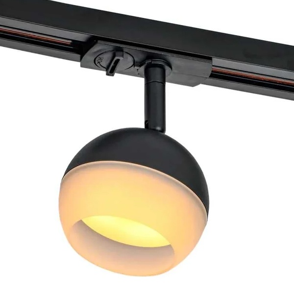 Светильник трековый однофазный поворотный ИЭК 4118 декоративный под лампу GX53 черный