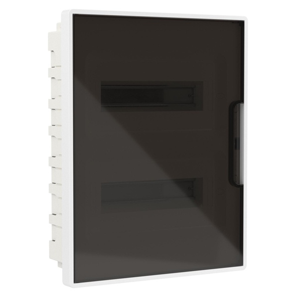 Щиток встраиваемый DKC FRAME 24 (2х12) модулей с тонированной дверцей с шиной IP40 белый