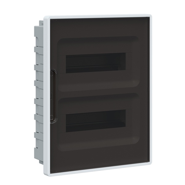 Щиток встраиваемый для полых стен DKC FRAME 24 модулей с тонированной дверцей с шиной IP40 белый