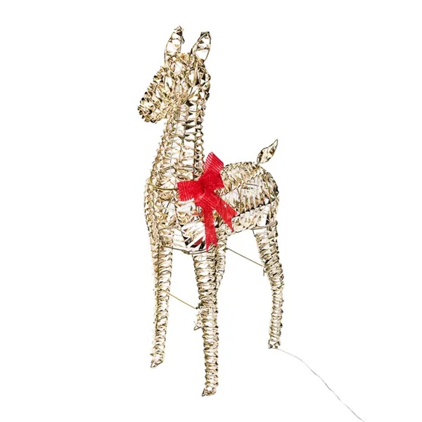 Светодиодная фигура Neon-Night Олененок 600Led 4.5V цвет теплый белый IP44 20x55x107см