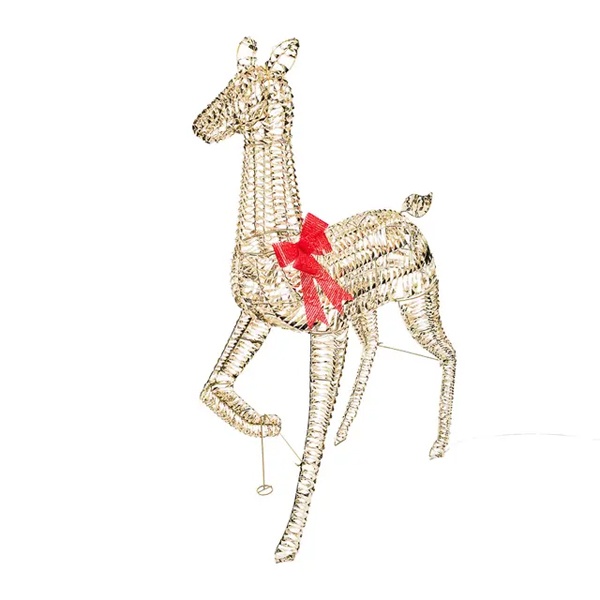 Светодиодная фигура Neon-Night Олениха 960Led 24V цвет теплый белый IP44 28x80x155см