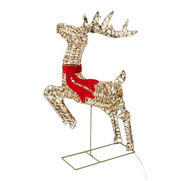 Светодиодная фигура Neon-Night бегущий Олень 720Led 24V цвет теплый белый IP44 10x50x88см