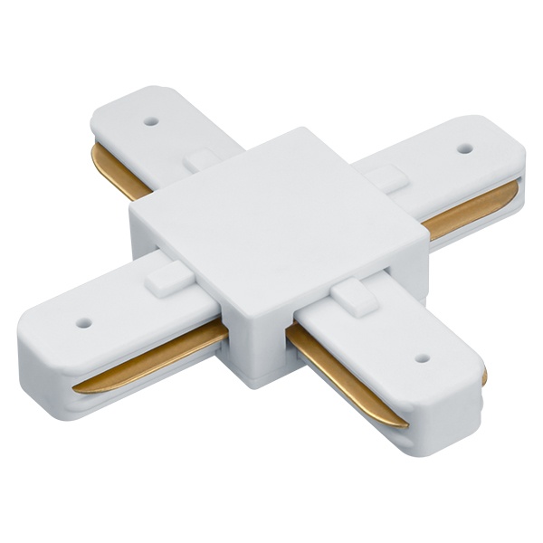 Коннектор Navigator NLT-C-1L-AS2-WH X-образный для однофазного шинопровода AS2 белый