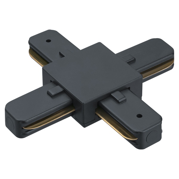 Коннектор Navigator NLT-C-1L-AS2-BL X-образный для однофазного шинопровода AS2 черный