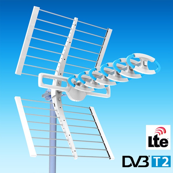 Антенна эфирная Lans UR-16L усиление 11-14 дБ (аналог/ DVB-T/ DVB-T2) 8 элементов, 91,5 см