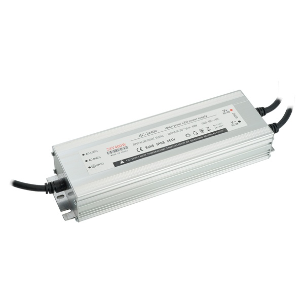Трансформатор Feron LB007 400W 24V IP67 для светодиодной ленты L245x77x41mm
