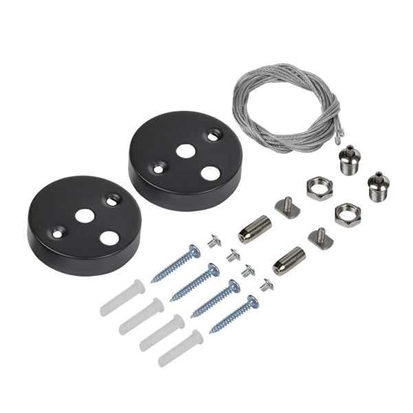 Комплект для подвесного монтажа ИЭК черный для светильников PRO 1020/1022