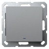 Выключатель одноклавишный c индикацией Jasmart G 10A, алюминий