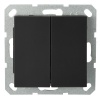 Выключатель двухклавишный Jasmart G 10A, черный матовый