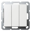 Выключатель трехклавишный Jasmart G 10A, белый глянцевый